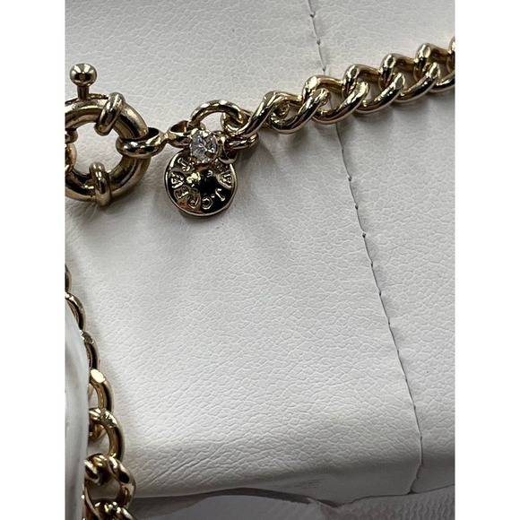 J. Crew Red Pink Peach Gold Tone Layered Multi Strand Rhinestone Necklace - Picture 11 of 14